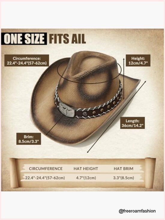 Straw Cowboy Hat Wide Brim Classic Western Sun Hat for Men Women Outdoor main image 4
